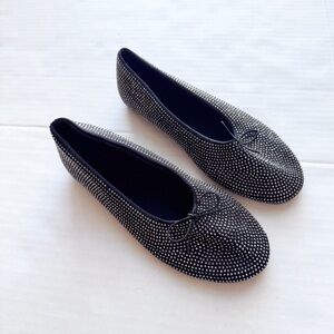 Zara Girl Rhinestone Ballet Flats in Black NWOT size EUR 34 US 2.5